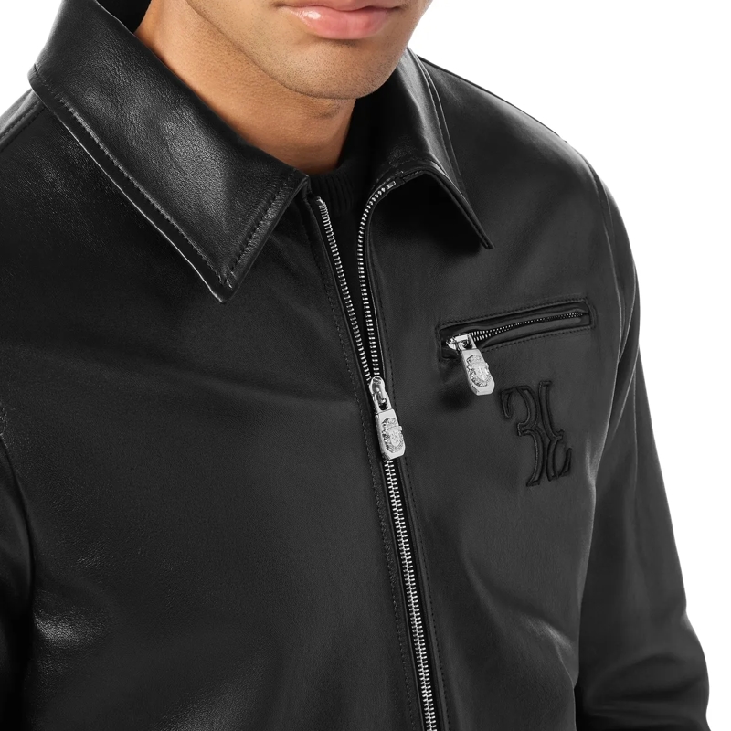 BILLIONAIRE Daunenjacke Lederjacke schwarz(Image 4)