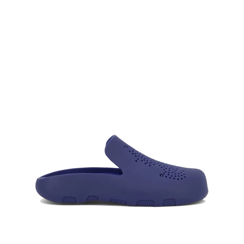 Burberry Loafer Perforated Slip-On Loafers Blue