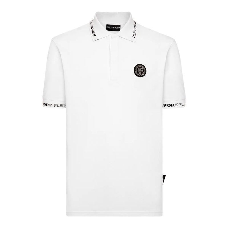Plein Sport Top Poloshirt Statement weiss