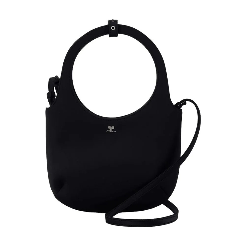 Courrèges Schultertasche Holy Shoulder Bag - Satin - Black Black