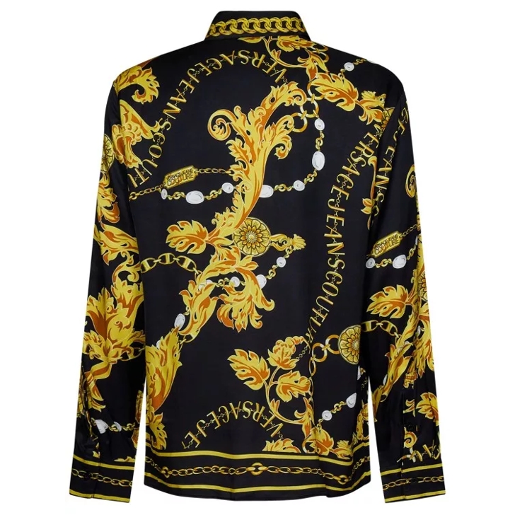 versace jeans couture long sleeve shirt black