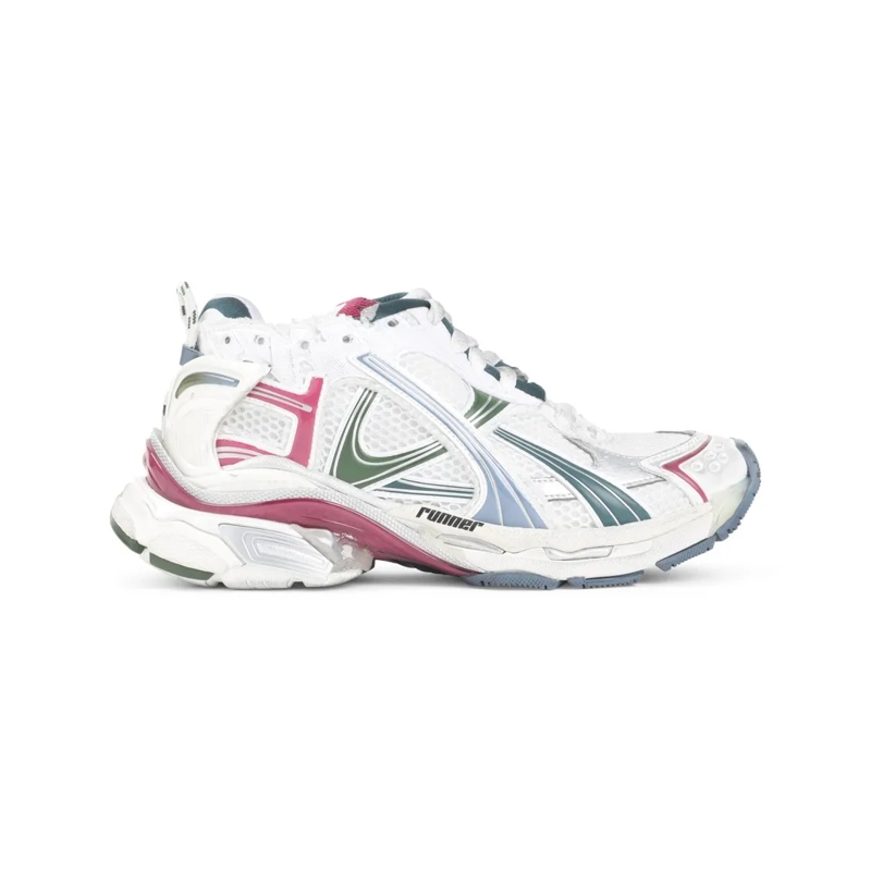 Balenciaga Lage-top sneaker Multicolour Runner Sneakers With Lace-Up Design White