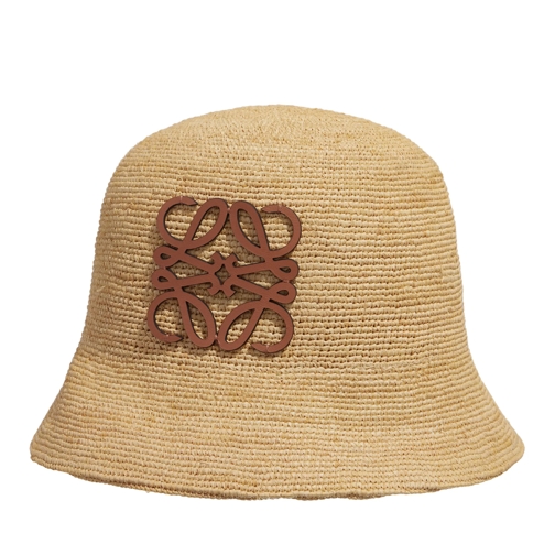 Loewe Straw Hat Anagram Raffia Bucket Hat Natural