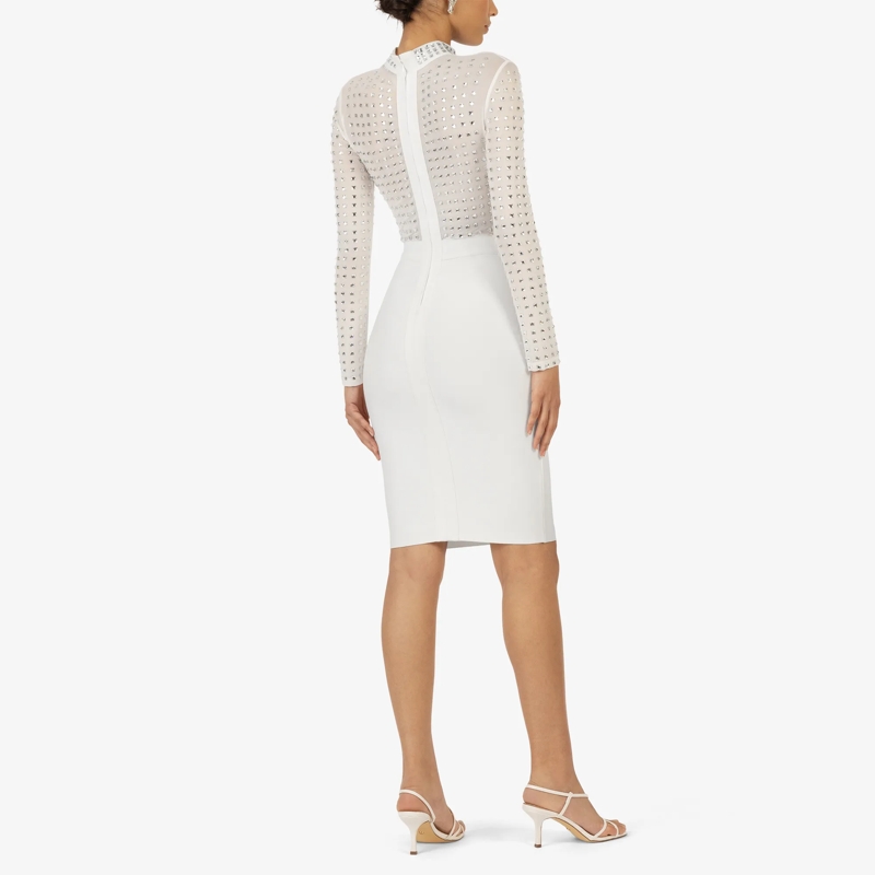 Kraimod Cocktailkleid Bandagekleid weiss(Image 12)