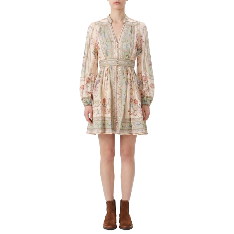 Zimmermann Minikleid Minikleid Roselight Plunge mehrfarbig(Image 2)