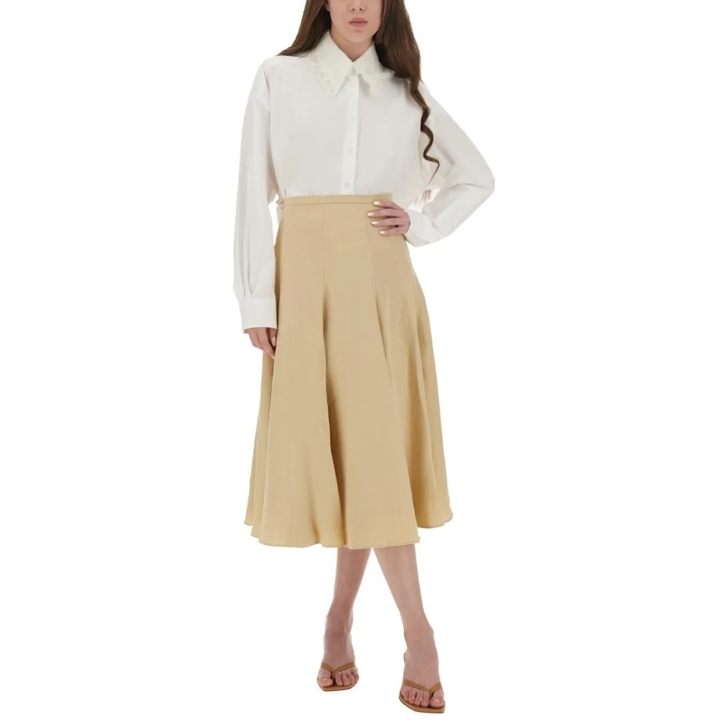 Tシャツ・カットソー FABIANA FILIPPI Women Tops JED265F151 WHITE Fabiana Filippi Organic Cotton Cap Sleeve Shirt in White
