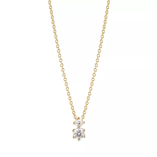 Sif Jakobs Jewellery Rimini Due Necklace 18 Carat Yellow Gold Mittellange Halskette
