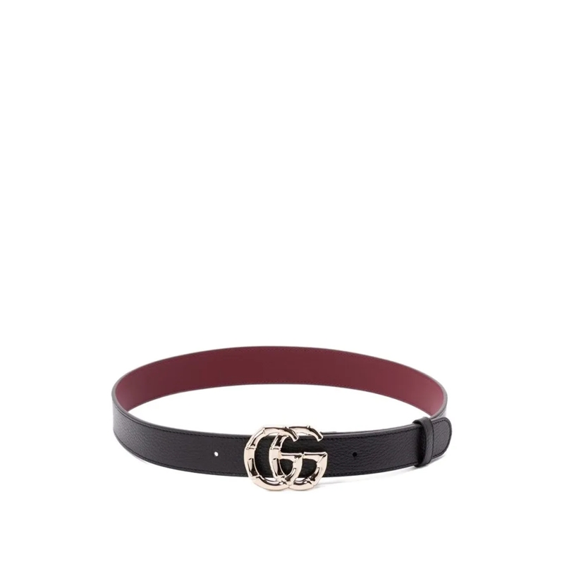 Gucci Gürtel Slim Textured Calfskin Leather Belt Black