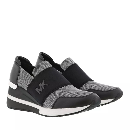 MICHAEL Michael Kors Felix Trainer Sneaker Black/Silver Slip-On Sneaker