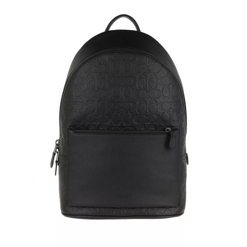 Coach Metropolitan Soft Backpack In Signature Pebble Lea Qb/Black Backpack