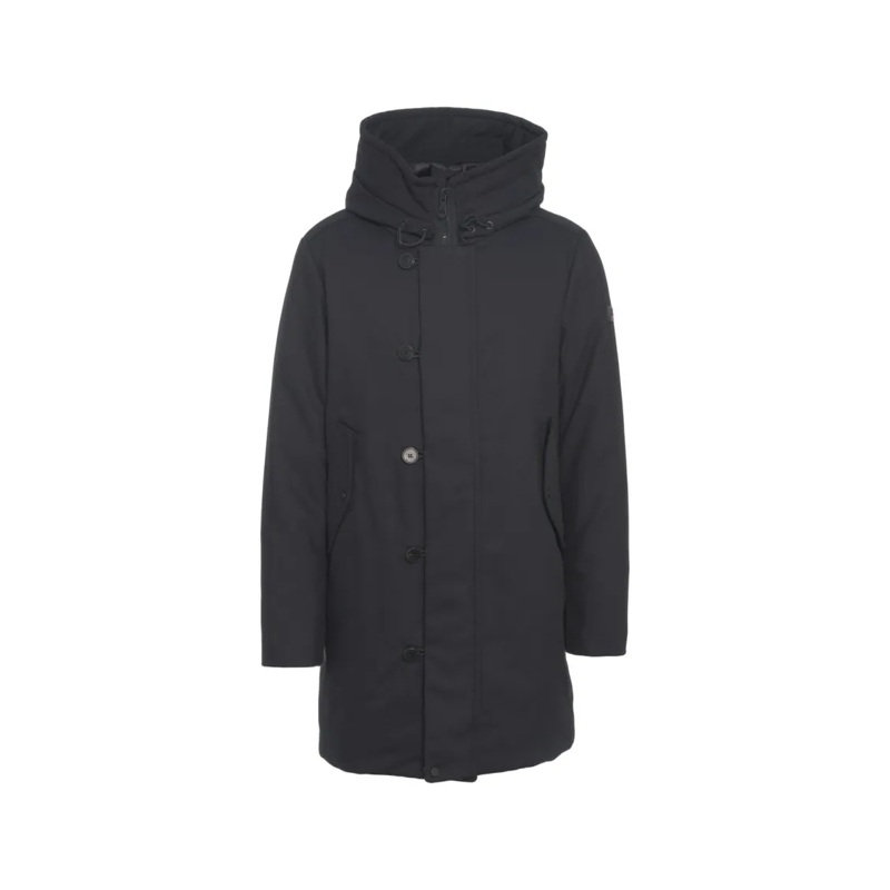 Peuterey Parka Mid-Length Parka With Adjustable Drawstring Hood Blue