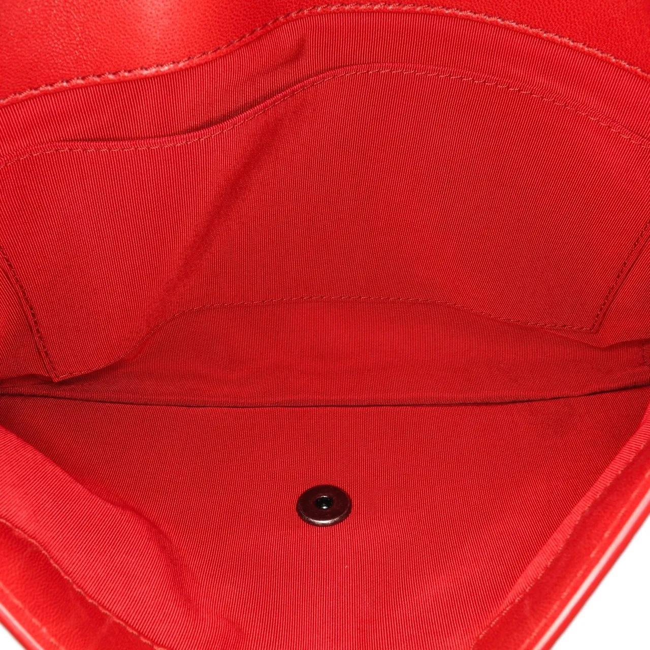 Thumbnail - Chanel Hobo Bags - 2015-2016 Large Quilted Lambskin Natural CC Flap - Gr. unisize - in Rot - für Damen
