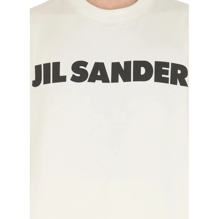 Jil Sander White Cotton T-Shirt With Logo White | T-Shirts