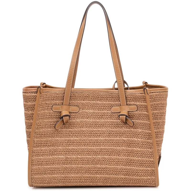 Gianni Chiarini Shopper Borsa Marcella Intrecciata con Doppi Manici beige(Image 3)