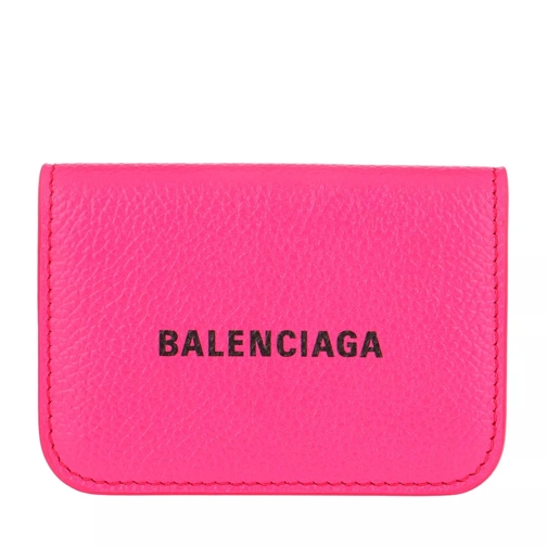 Balenciaga Cash Mini Wallet Acid Fuchsia/Black Tri-Fold Portemonnaie