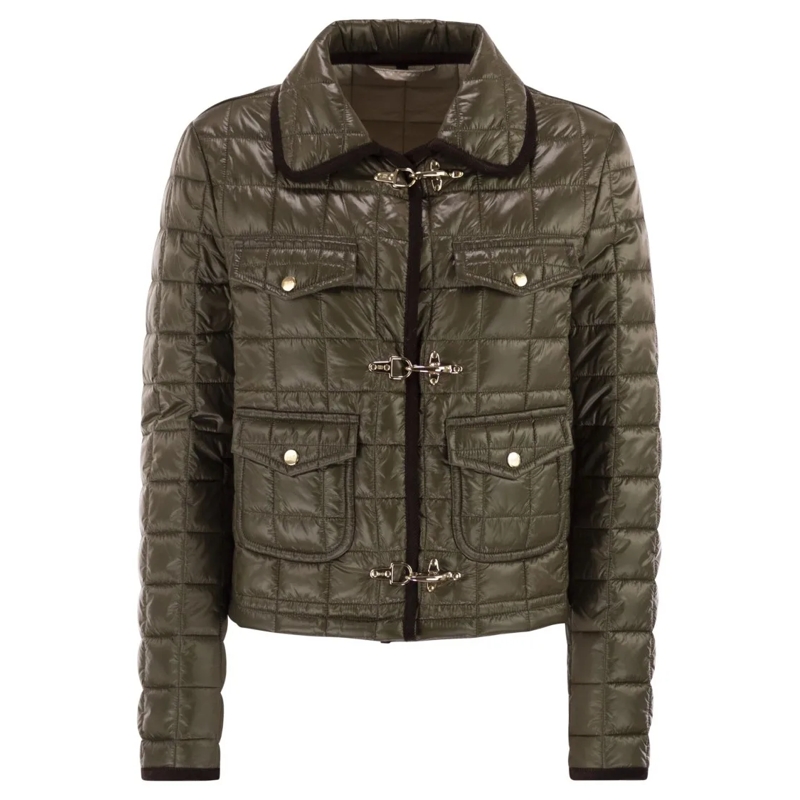 Fay Übergangsjacke 3 Hooks In Technical Checkered Fabric Grey