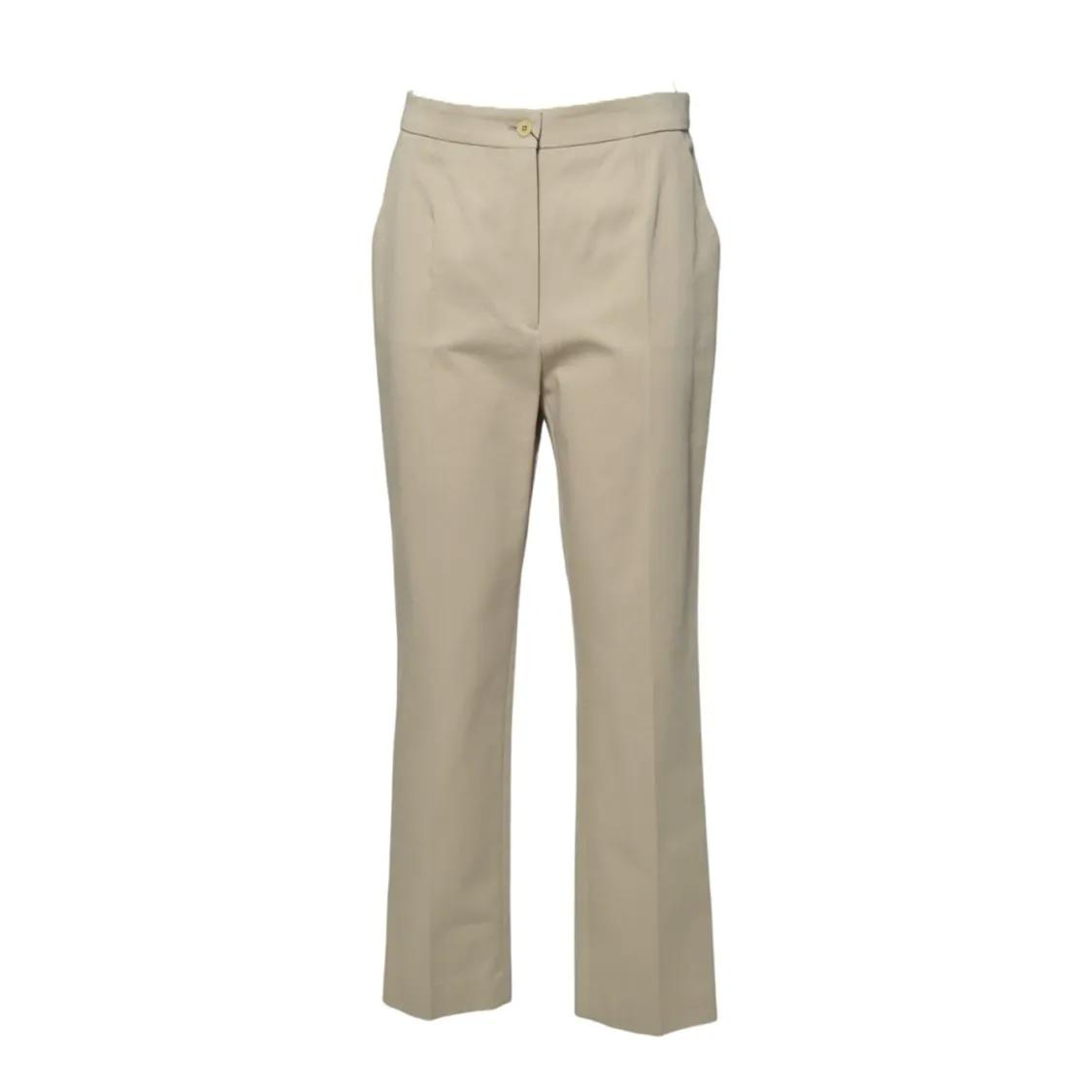 Thumbnail - Etro - Beige Straight Trousers - Größe 44 - beige