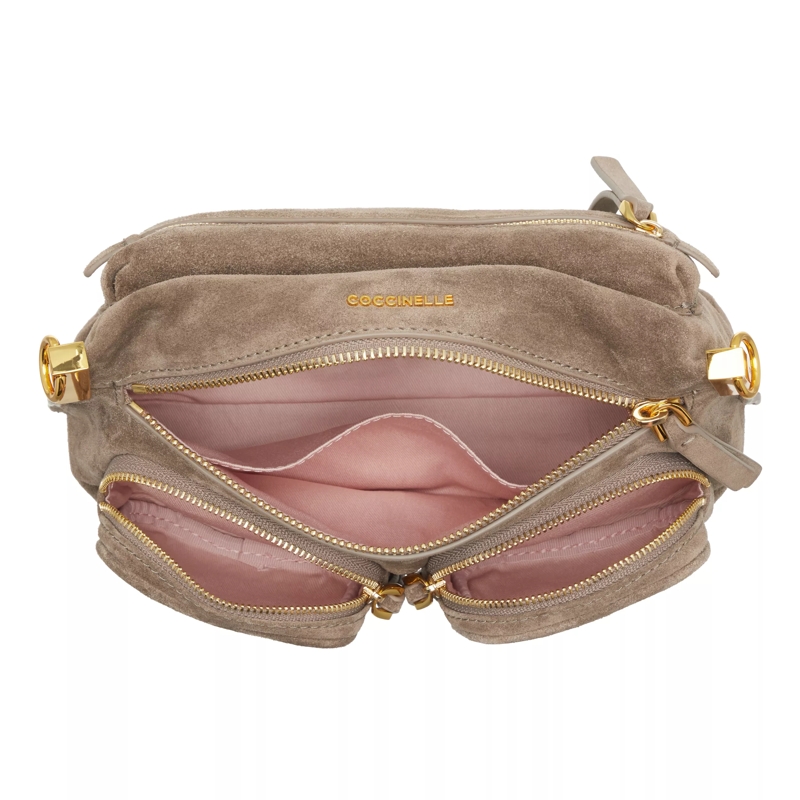 Coccinelle Crossbody Bag Hyle Suede Warm Taupe(Image 6)