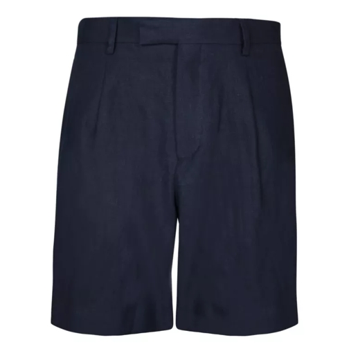 Lardini Linen Bermuda Shorts Blue 