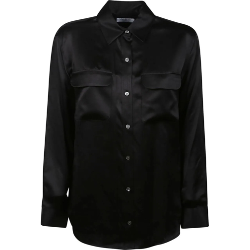 Equipment Blusen Signature Long Sleeve Shirt Black schwarz