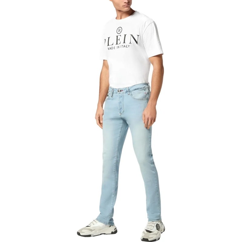 Philipp Plein Jeans mit geradem Bein Jeans Regular Fit hell-blau(Image 5)