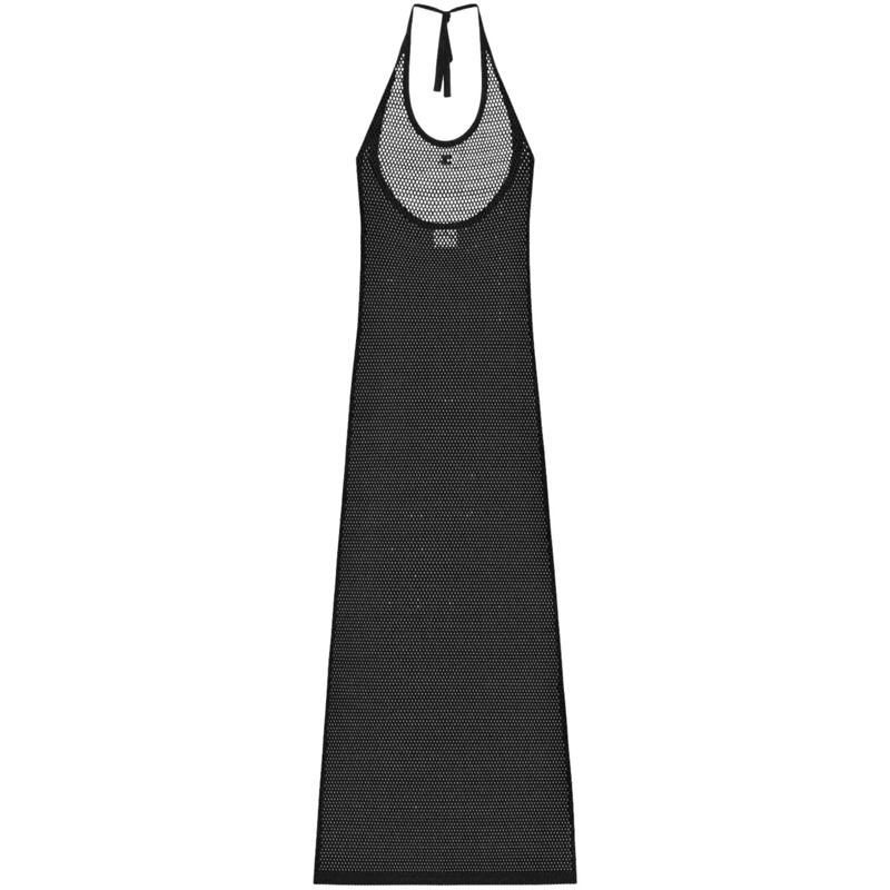 Courrèges Robe longue Dresses Black schwarz