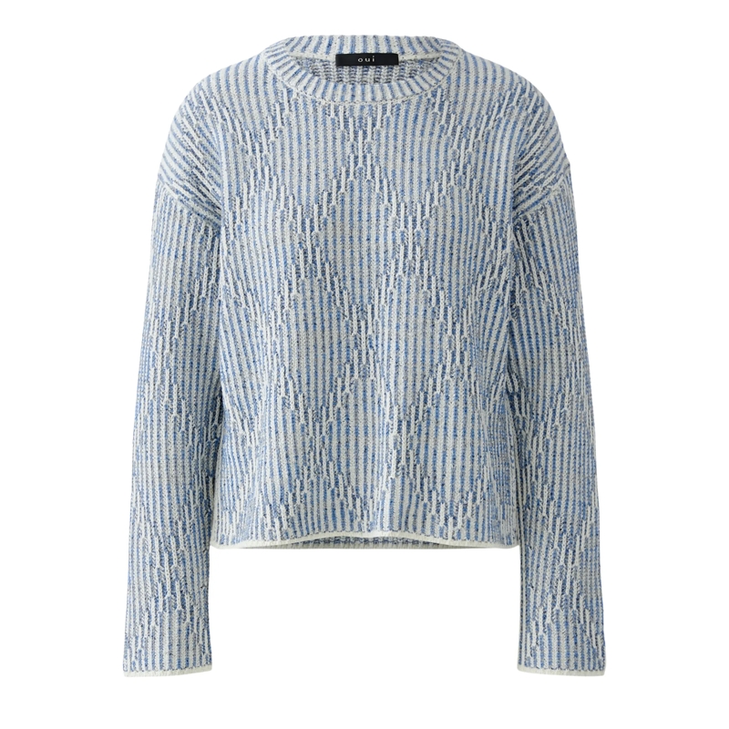 Oui Pullover Pullover hell-blau