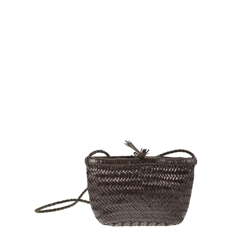 DRAGON DIFFUSION Sac à bandoulière Minsu - Mini Woven Leather Bag Grey