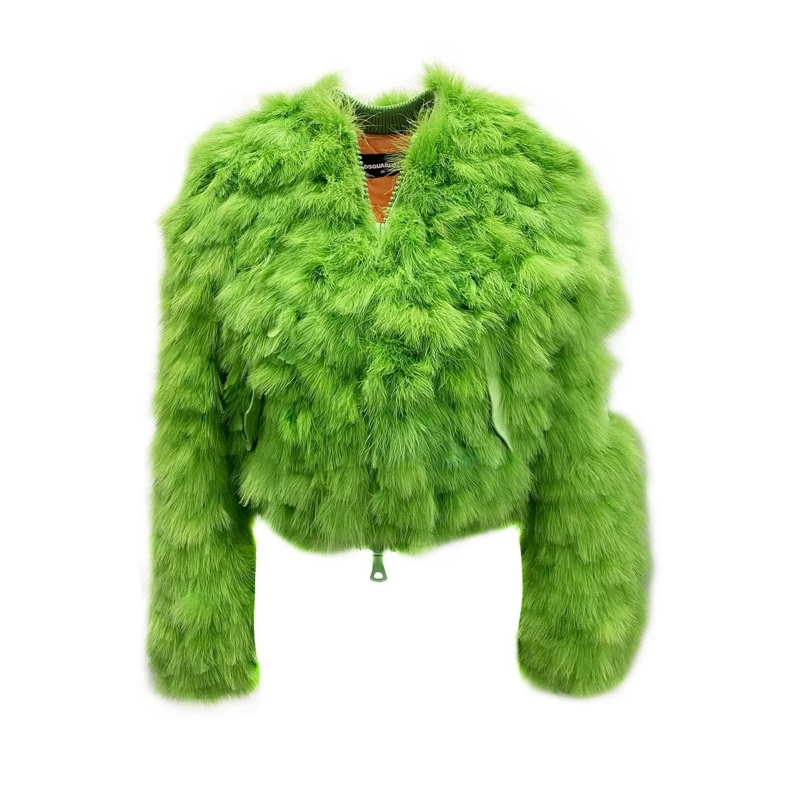 Dsquared2 Overgangsjas Dsquared2 Feathers Bomber Jacket grün