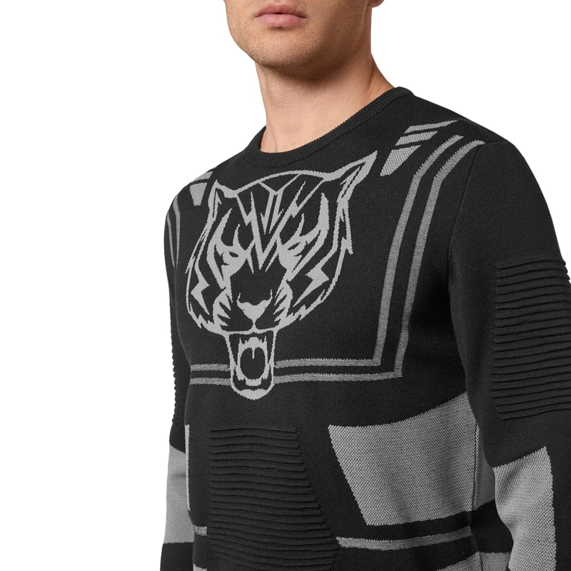 Plein Sport  Rundhalspullover schwarz(Image 4)