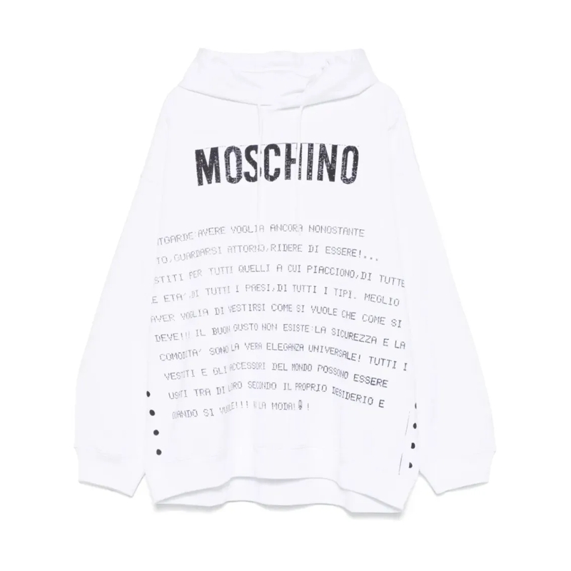 Moschino  Relaxed Fit Neutral Moschino Sweatshirt White