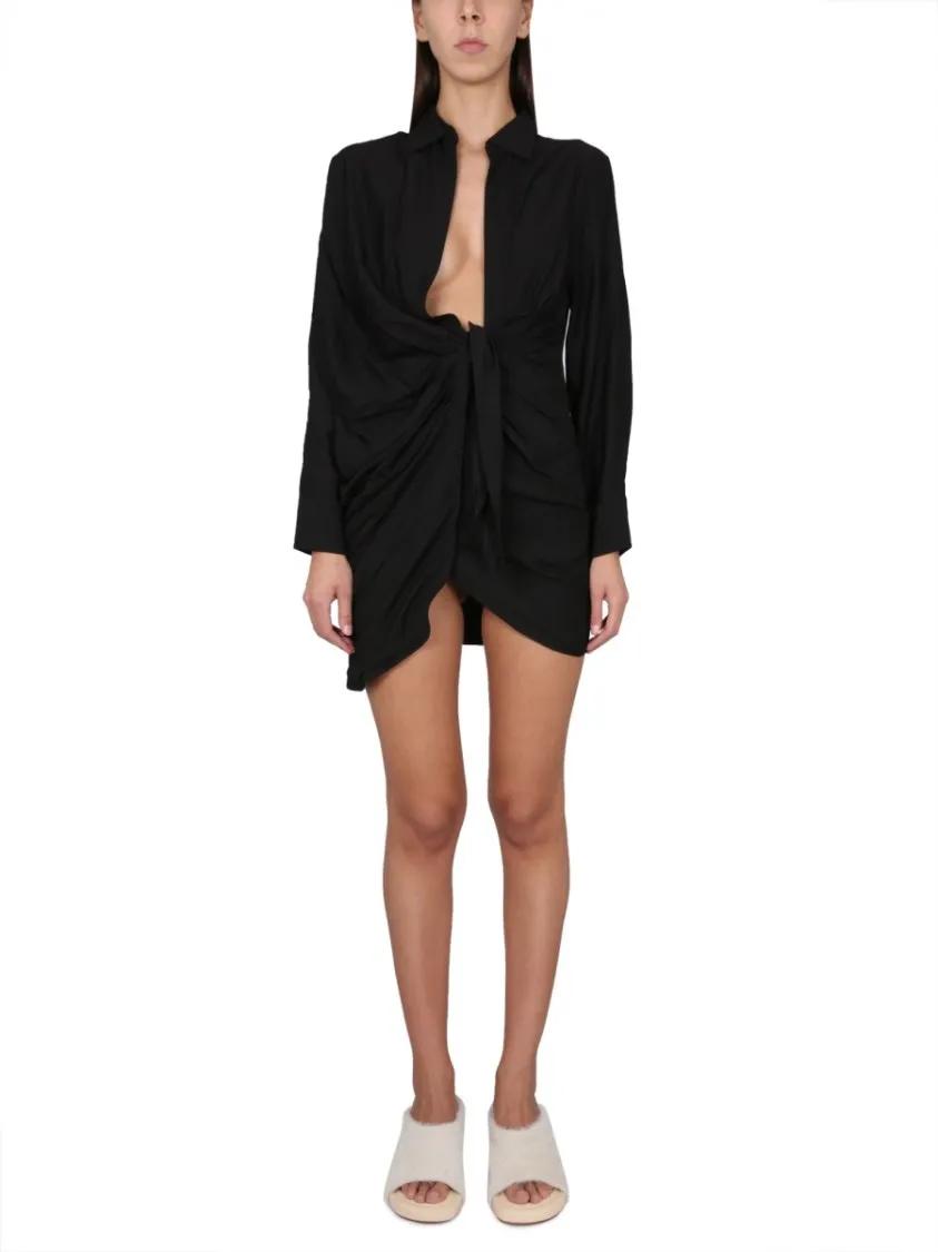 Thumbnail - Jacquemus - "Bahia" Dress - Größe 34 - schwarz