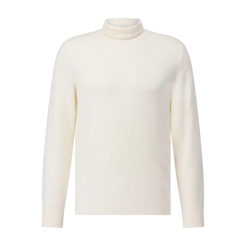 Gran Sasso Pull à col roulé Rollkragenpullover aus Schurwolle blau