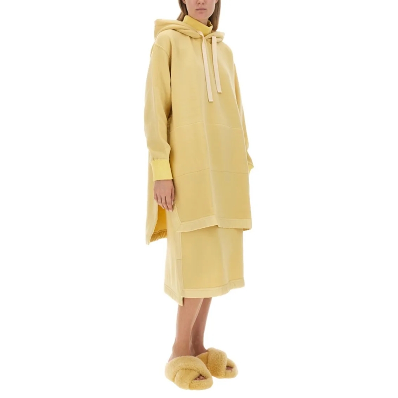 Jil Sander  Relaxed-Fit Oversized Hoodie With Drawstring Closu Yellow (Image 2)