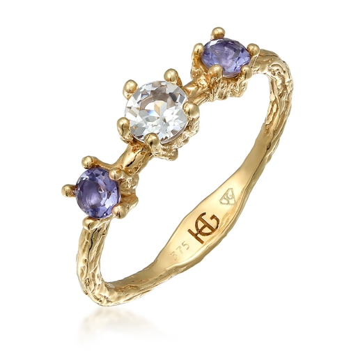 Haze & Glory Ring Topas Lolite Edelstein Klassik 375 Gelbgold gold 