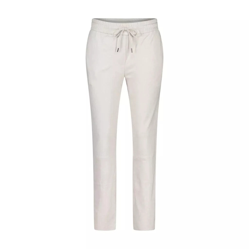 Juvia Casual broeken Hose Rosa aus Velours Creme