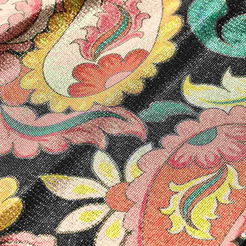 Etro Maxi-jurk Glänzendes Cocktailkleid mit Paisley-Muster mehrfarbig(Image 3)