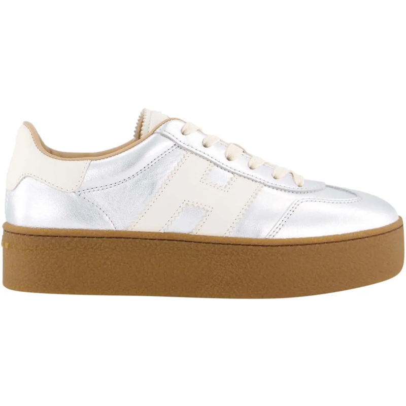 Hogan Low-Top-Sneaker Dames H681 Sneaker Metallic silber