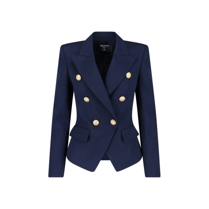 Balmain Blazer Double-Breasted Blazer – Blue Blue
