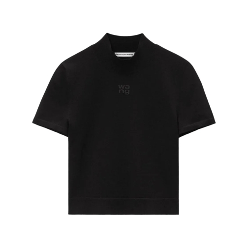 Alexander Wang Logo-Embossed Knitted Top Black Trui