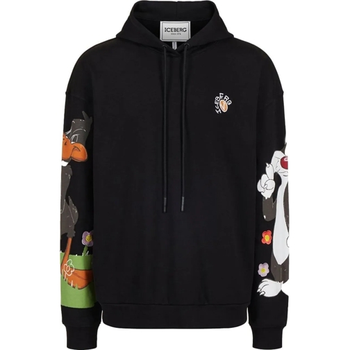 Iceberg Hoodie Sweatshirt with cartoon graphics schwarz