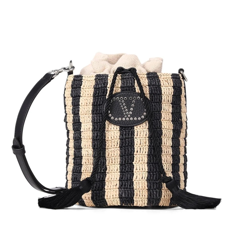 Valentino Garavani Crossbody Bag Umhängetasche mit Logo schwarz