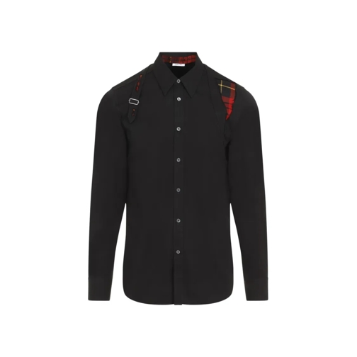 Alexander McQueen Distressed Harness Shirt Black Camicie