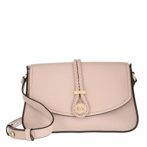 MICHAEL Michael Kors Medium Flap Messenger Handbag  Leather Soft Pink Crossbody Bag