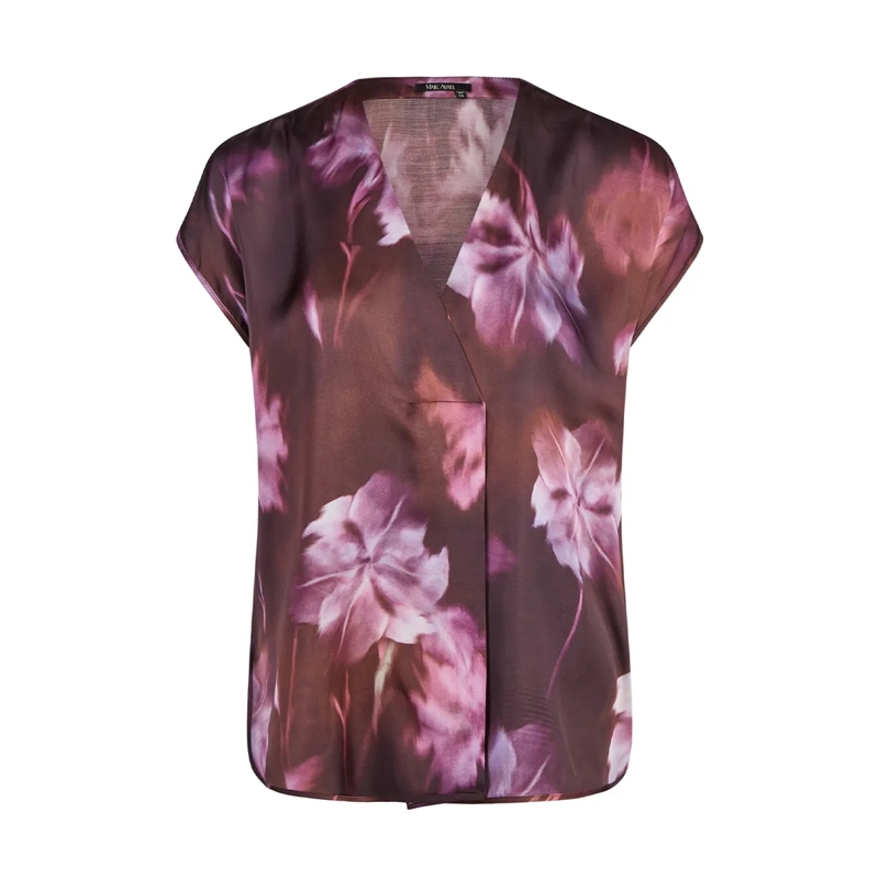 Marc Aurel Bluse Dieses Top mit Blumenprint aus fließendem Viskose- lila