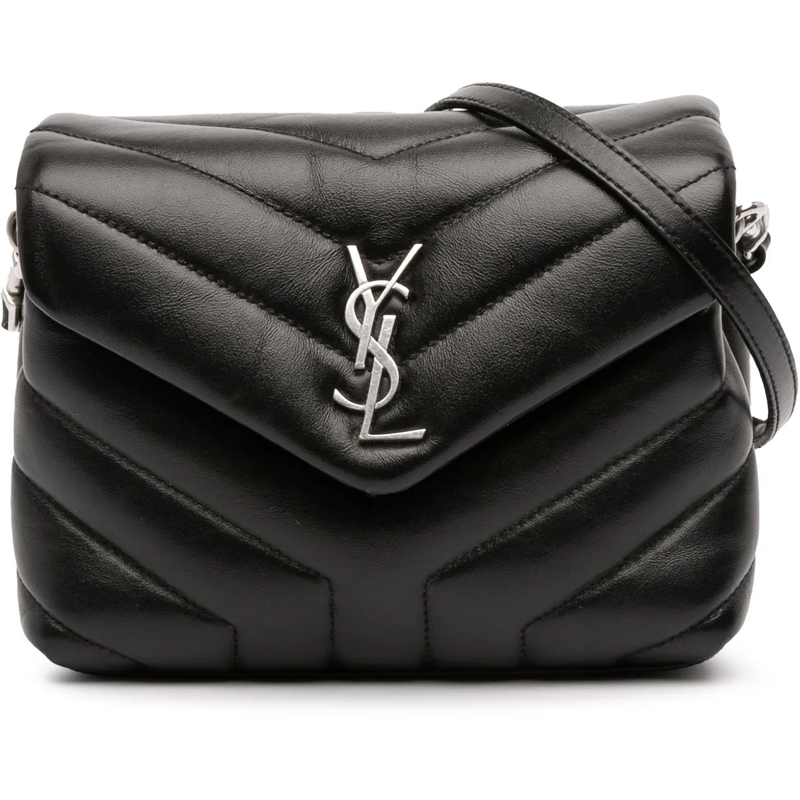 Saint Laurent Schultertasche Toy Leather Monogram LouLou Crossbody schwarz