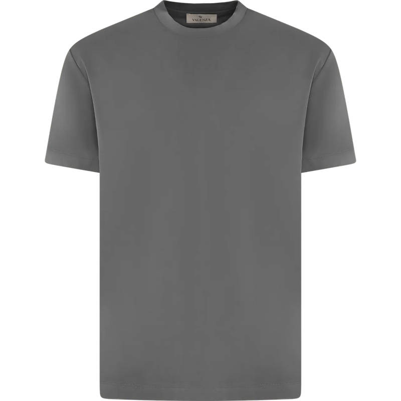 VALENZA T-Shirt Heren Interlock Supima T-Shirt Grijs grau