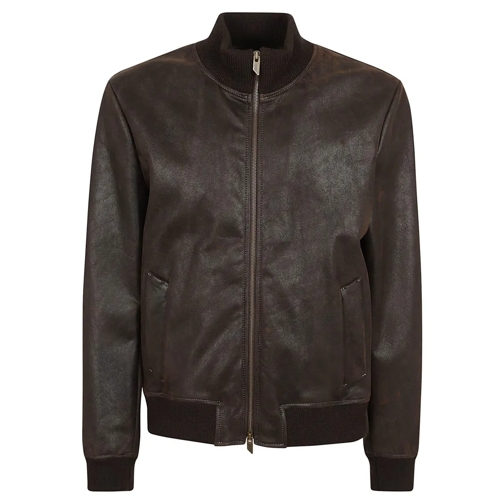 Salvatore Santoro Vestes de bombardier Leather Bomber Jacket Brown