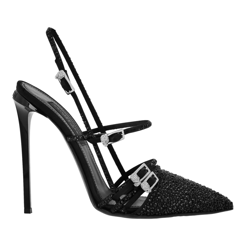 Philipp Plein Pumps Slingback-Schuhe Verziert schwarz