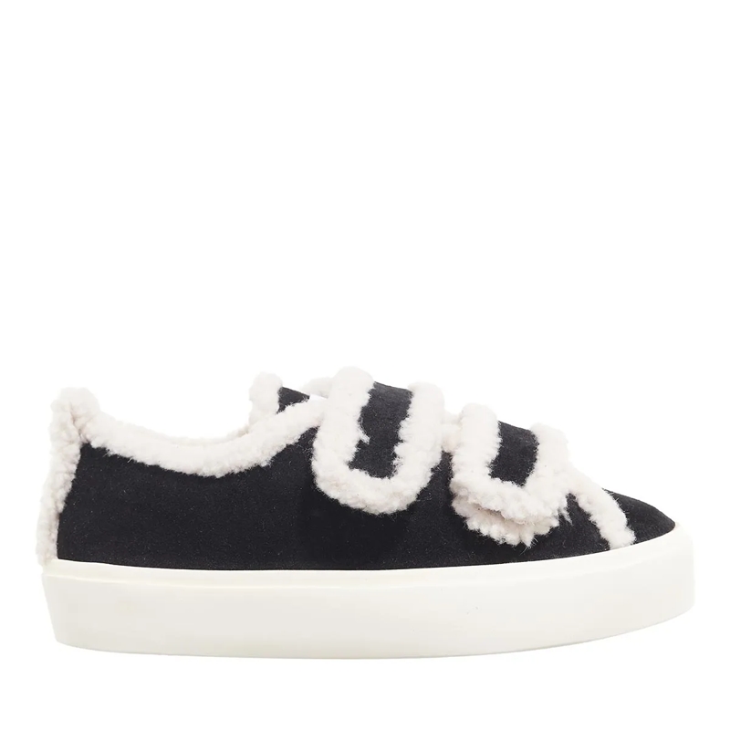 INUIKII Low-Top-Sneaker Shearling Low Velcro Black
